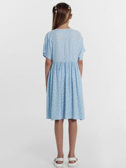 Платье для девочек нежно-голубое с цветами - Mark formelle фото 4