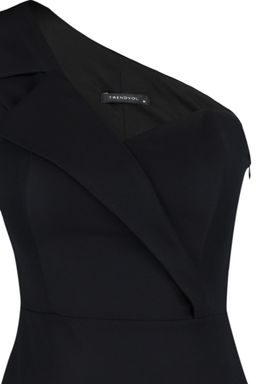 Siyah Yaka Detayl? Dokuma K?sa S?k Abiye Gece Mezuniyet Elbisesi TPRSS19UT0112 - Trendyolmilla фото 5