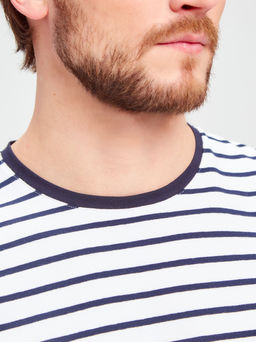 Футболка мужская короткий рукав GREG G145-KD14T-UT20 (синяя полоска)  фото 4