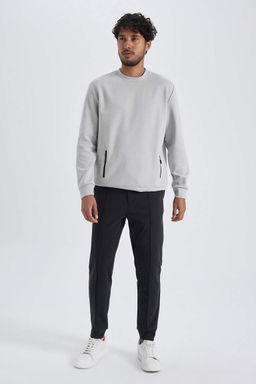 Толстовка Modern Fit с круглым вырезом - Defacto фото 5