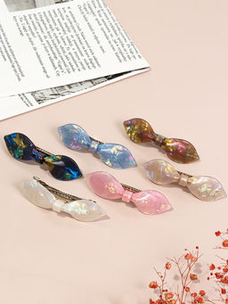 Цена за 3 шт. Заколка - автомат для волос «Вэнна» стиль, 8.5 см, МИКС