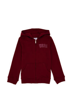 K_z _ocuk Bordo Basic Sweatshirt Sepette S_rpriz _ndirim