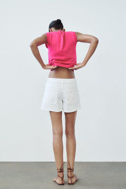 PLAIN KNIT TOP WITH RIBBED TRIMS - Zara фото 10