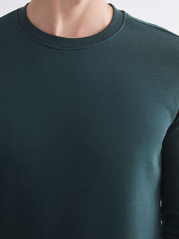 Bisiklet Yaka Erkek Kal?n Sweatshirt