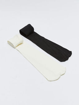 Basic K?z ?ocuk K?lotlu ?orap 2li