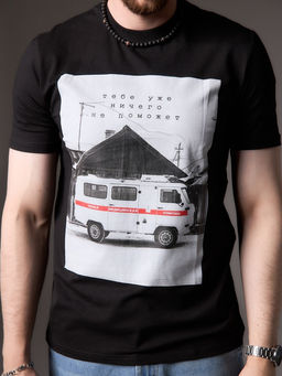 Футболка KAFTAN «Помощь», размер 46, чёрная