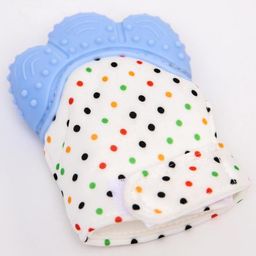 Прорезыватель рукавичка Малыш, на липучке, цвет синий, Крошка Я  фото 4