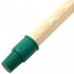 Рукоятка для швабры деревянная 107см "Люкс", пластмассовый наконечник с резьбой, цвета микс (Польша)