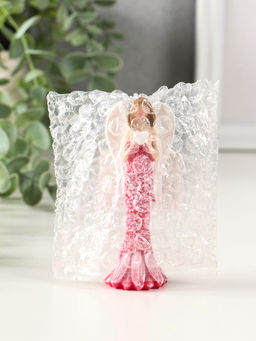 Фигурка полистоун Ангел в цветочном платье с сердцем, 10?3.8?3.2 см, МИКС