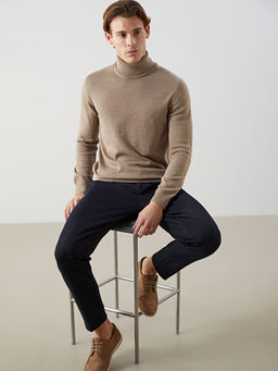 Bal?k?? Yaka Uzun Kollu Erkek Triko Kazak