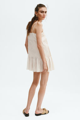 Vestido con jaretas y panel de encaje - H&m фото 4