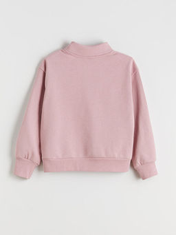 Dik Yaka K?z ?ocuk Sweatshirt