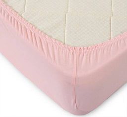 Трикотажная простыня на резинке (розовая) 120*200 см. хлопок 100% - Лен поволжья фото 2