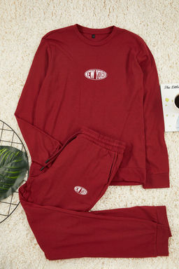 TRENDYOL MAN Erkek Lacivert Regular Fit Bask?l? Orme Pijama Tak?m? TMNAW25PT00002 - Trendyolmilla фото 6