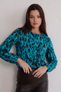 Блуза прямого силуэта с вырезом лодочка - Martichelli фото 50