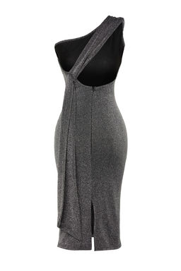 Antrasit Vucuda Oturan Orme Par?lt?l? S?k Abiye Elbise TPRSS23EL00480 - Trendyolmilla фото 8