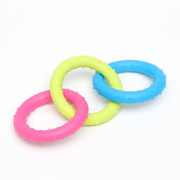 Игрушка жевательная Всегда вместе!, TPR, 18,5 см, сине/розово/жёлтая - Пижон фото 2