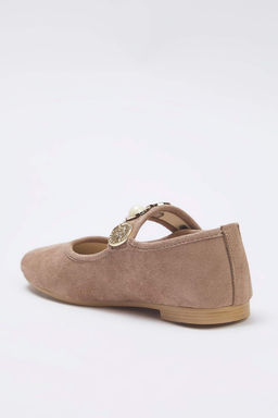 Trendyol Shoes Siyah Tokal? Aksesuar Detayl? Yuvarlak Burun Tuvit Mary Jane Kad?n Babet TAKSS25BE00011 - Trendyolmilla фото 4