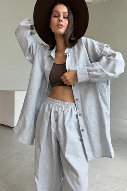 Костюм женский SET065/04/Белый, голубой - M&G all natural фото 3