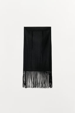 SKIRT WITH FRINGED STRAPS - Zara фото 6