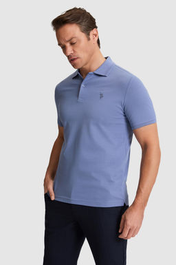 Erkek _ndigo Regular Fit Polo Yaka Basic Ti__rt - U.s. polo assn фото 3