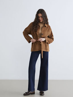 Y?ksek Bel Wideleg Kad?n Jean Pantolon