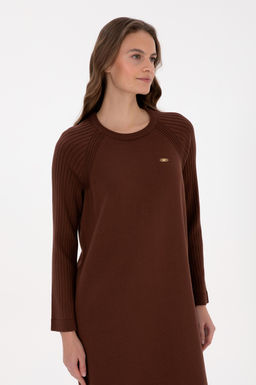 Kad_n Kahverengi Triko Elbise - U.s. polo assn фото 2