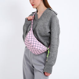 Сумка женская через плечо, розовая, 30×14×10 см