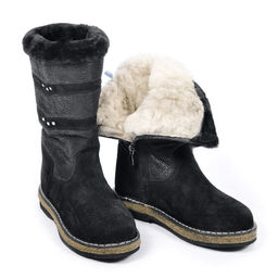 Сапоги натуральная замша, натуральная овчина, черные, войлочная подошва, - Мирунт фото 24