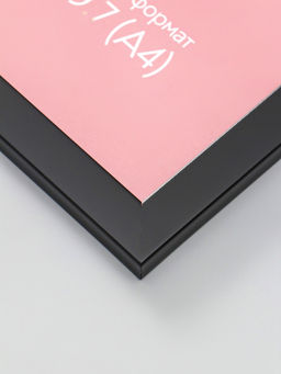 Фоторамка для фото 21×29.7 см (А4) Oframe, пластик, чёрный, (пластиковый экран)