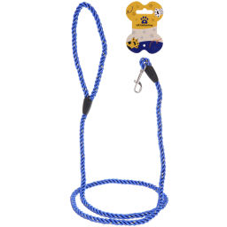 Цена за 3 шт. Поводок нейлоновый с карабином "Бро на прогулке", цвет синий, 1.3метра