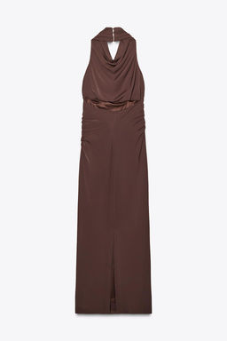 LONG HALTER DRESS WITH OPEN BACK - Zara фото 29