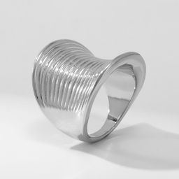 Кольцо металл Тренд пружинка, цвет серебро, размер 16 - Qf фото 3