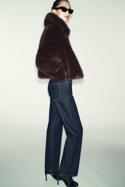 FAUX FUR COLLAR JACKET - Zara фото 15