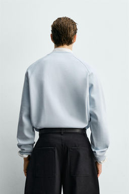 WASHED PIQU_ TEXTURED SWEATSHIRT - Zara фото 3