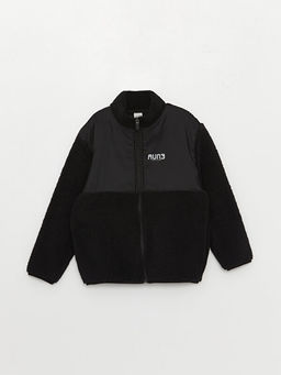 Rahat Kal?p Dik Yaka Polar Erkek ?ocuk Fermuarl? Sweatshirt