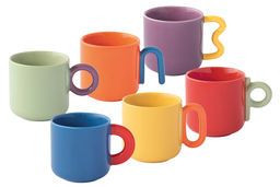 Набор кружек Creative, красный, оранжевый, жёлтый, зелёный, синий, фиолетовый, 0,1 л, 6 шт