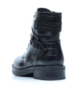 01-CH8361-21B100M BLACK Ботинки демисезонные женские (натуральная кожа, байка)