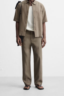 VISCOSE-JUTE TROUSERS - Zara фото 15