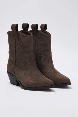 Koyu Kahverengi Suet Kovboy Kad?n Bot 
TAKAW26BO00066 - Trendyolmilla фото 10