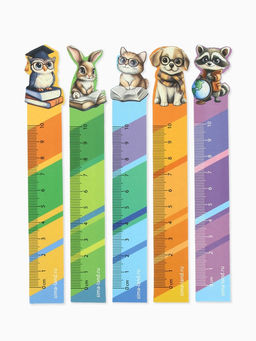 Цена за 4 шт. Закладки для книг, картонные, 5 шт., фигурные «Школьные»