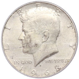 1/2 доллара (50 центов) 1968 года D США