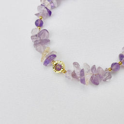 Браслет из Аметиста и Цитрина - Радуга самоцветов фото 3