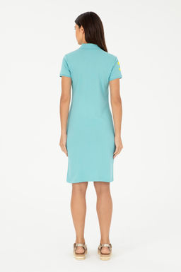 Женское мятное трикотажное платье - U.s. polo assn фото 4