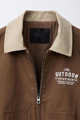 CAZADORA CUELLO CONTRASTE / Marr?n - Zara фото 7