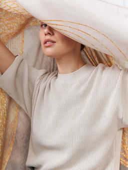 Большой, мягкий, тонкий и очень нежный двусторонний палантин с рисунком - Tantino фото 9