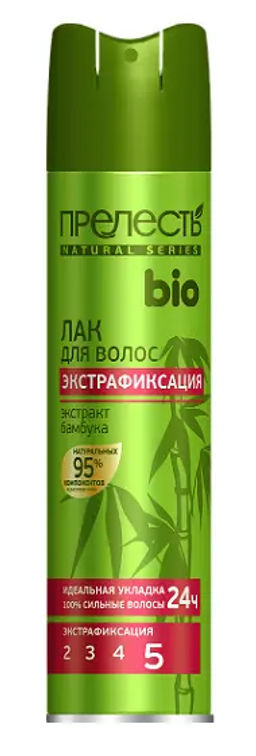 Лак д/в. Прелесть БИО Экстракт бамбука ЭФ (250мл). 24