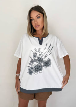 K12872 Футболка OVER SIZE БЕЛЫЙ