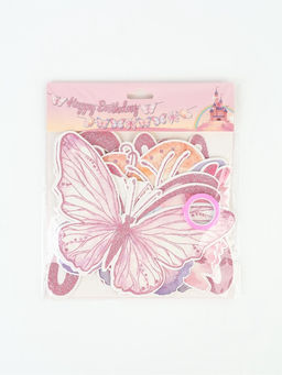 Цена за 2 шт. Гирлянда Happy Birthday «Бабочки»