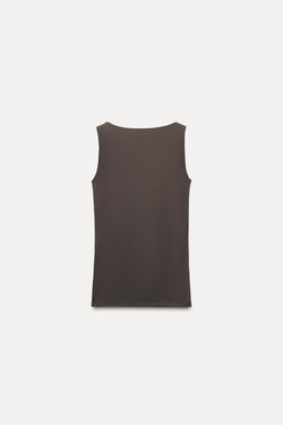 WIDE STRAP POLYAMIDE VEST TOP - Zara фото 34